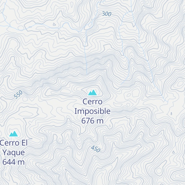 Map of Cerro Imposible