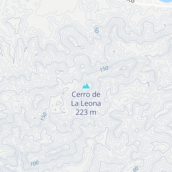 Map of Cerro de La Leona