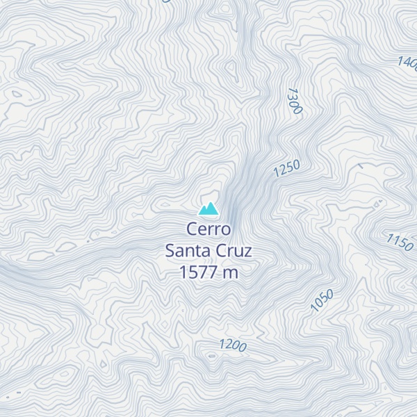 Map of Cerro Santa Cruz