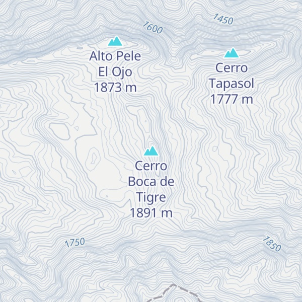 Map of Cerro Boca de Tigre