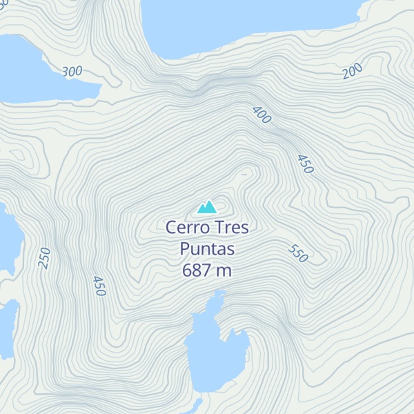 Map of Cerro Tres Puntas