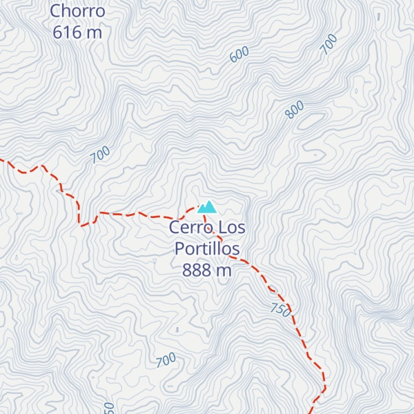 Map of Cerro Los Portillos