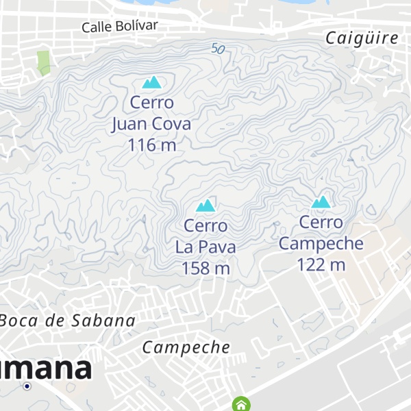 Map of Cerro La Pava