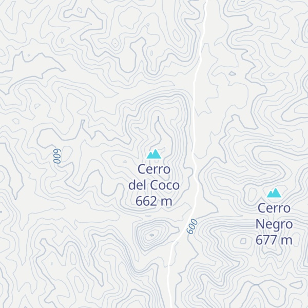 Map of Cerro del Coco
