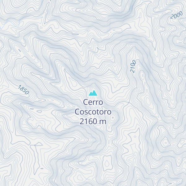 Map of Cerro Coscotoro
