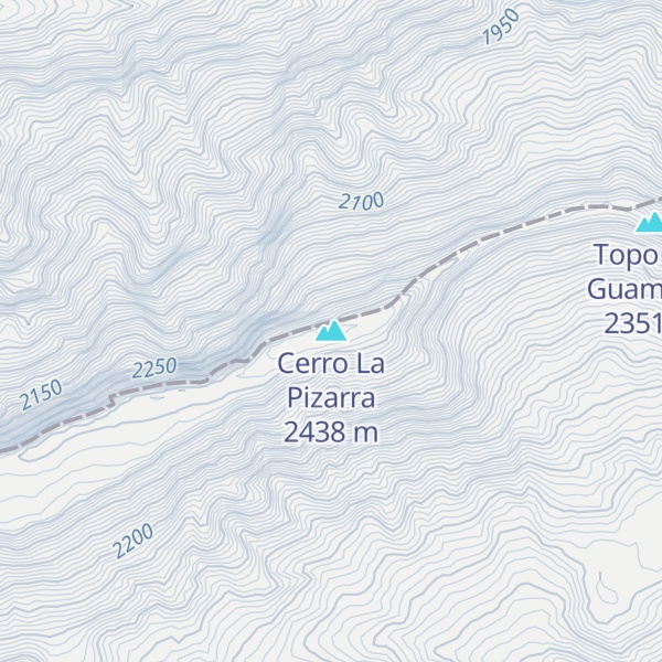 Map of Cerro La Pizarra