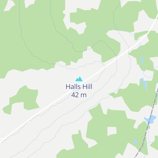 Map of Halls Hill