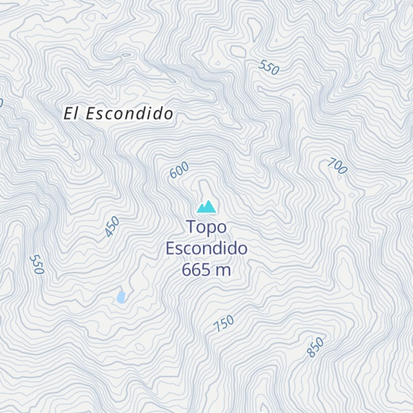Map of Topo Escondido
