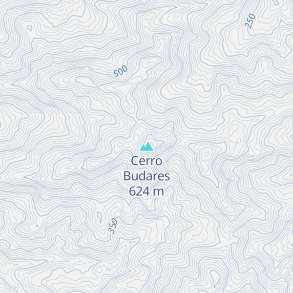 Map of Cerro Budares