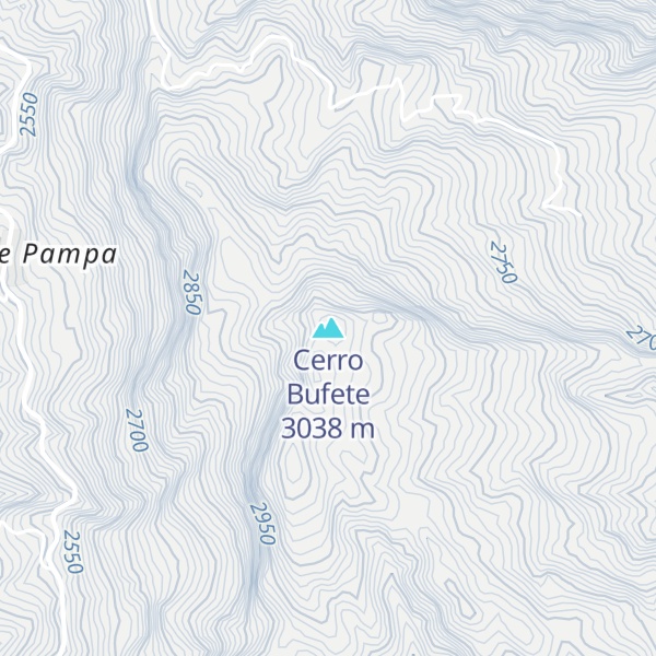 Map of Cerro Bufete