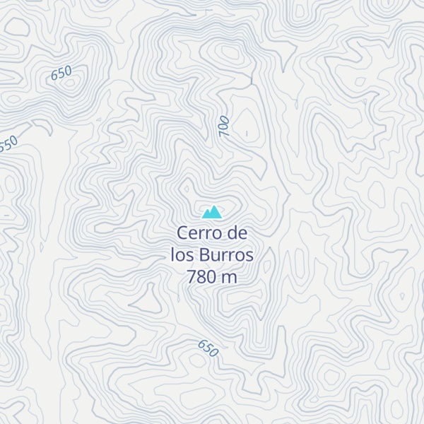 Map of Cerro de los Burros