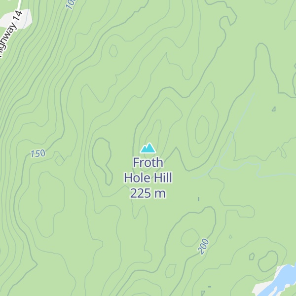 Map of Froth Hole Hill