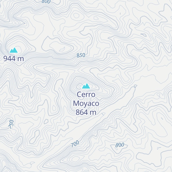 Map of Cerro Moyaco