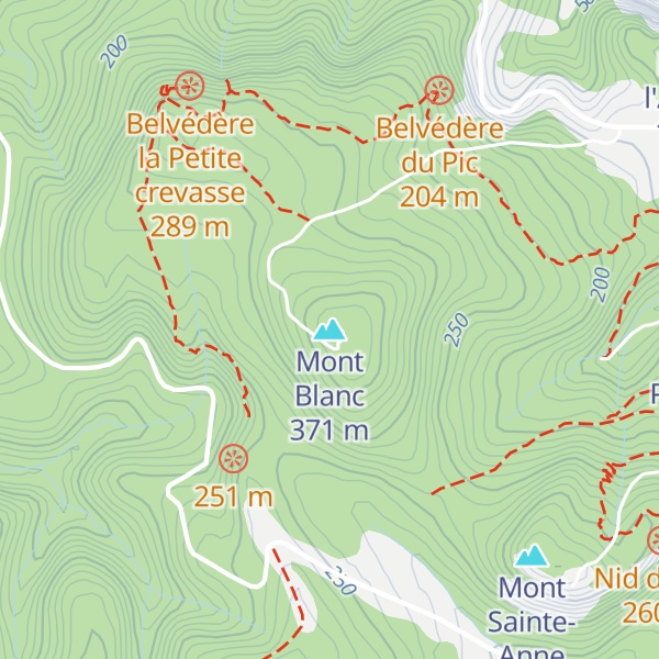 Map of Mont Blanc