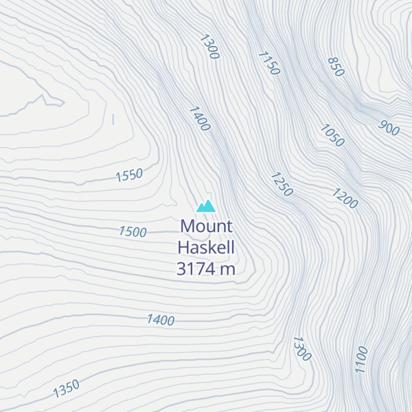 Map of Mount Haskell