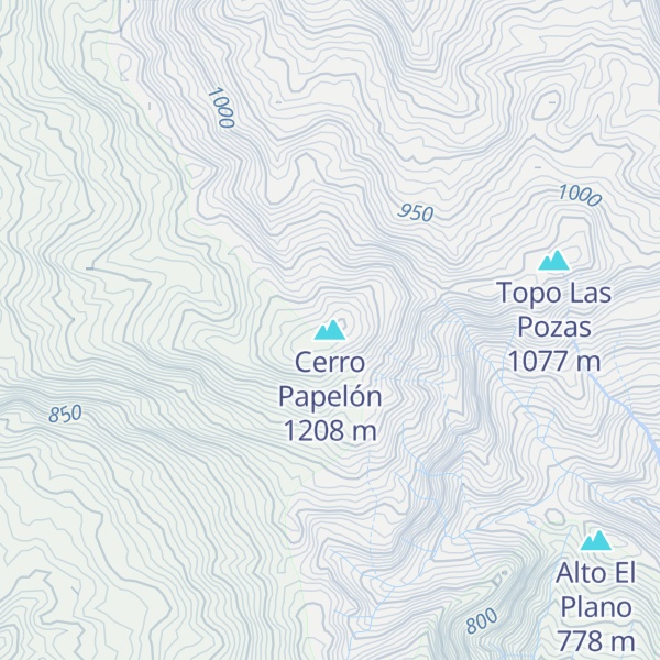 Map of Cerro Papelón