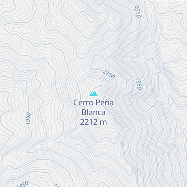 Map of Cerro Peña Blanca