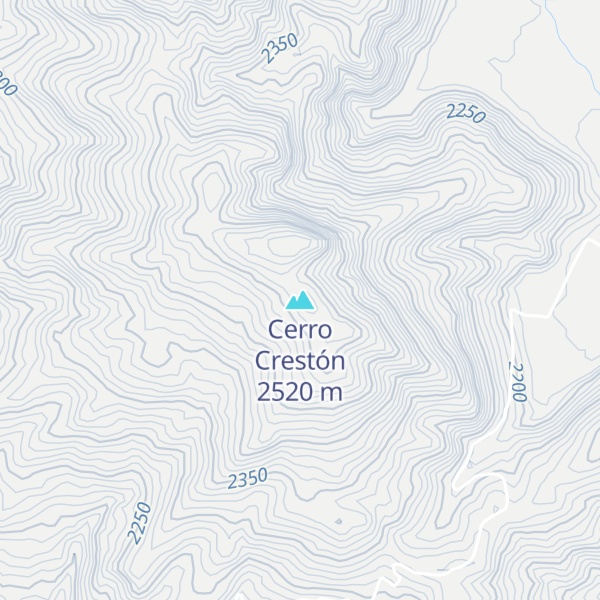 Map of Cerro Crestón