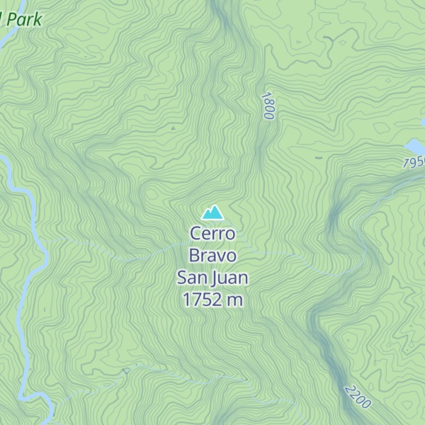 Map of Cerro Bravo San Juan