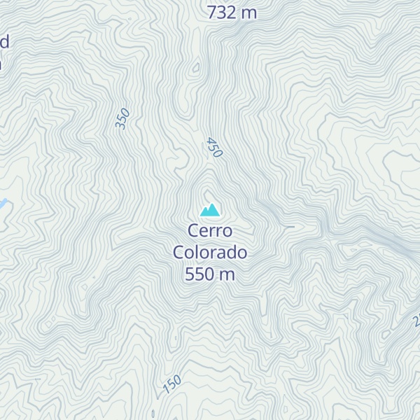 Map of Cerro Colorado