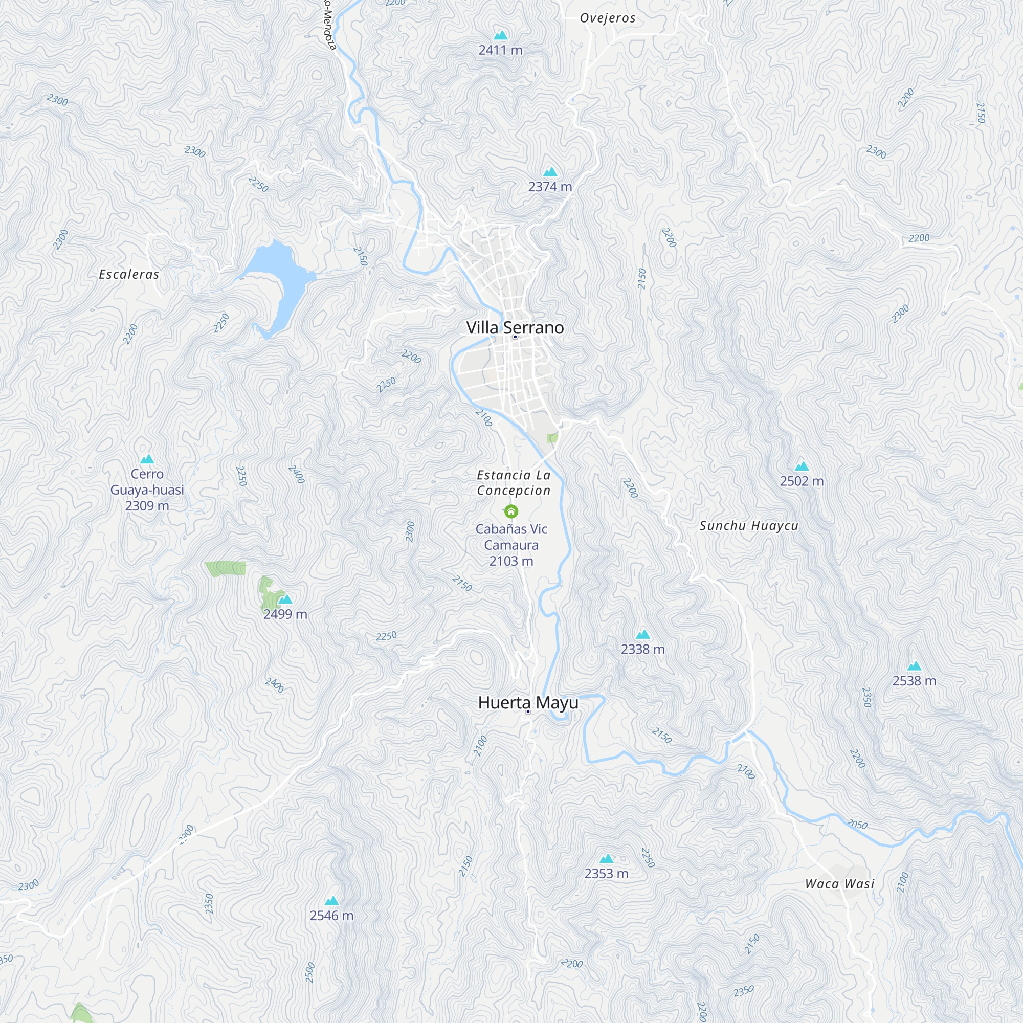 Cabañas Vic Camaura map