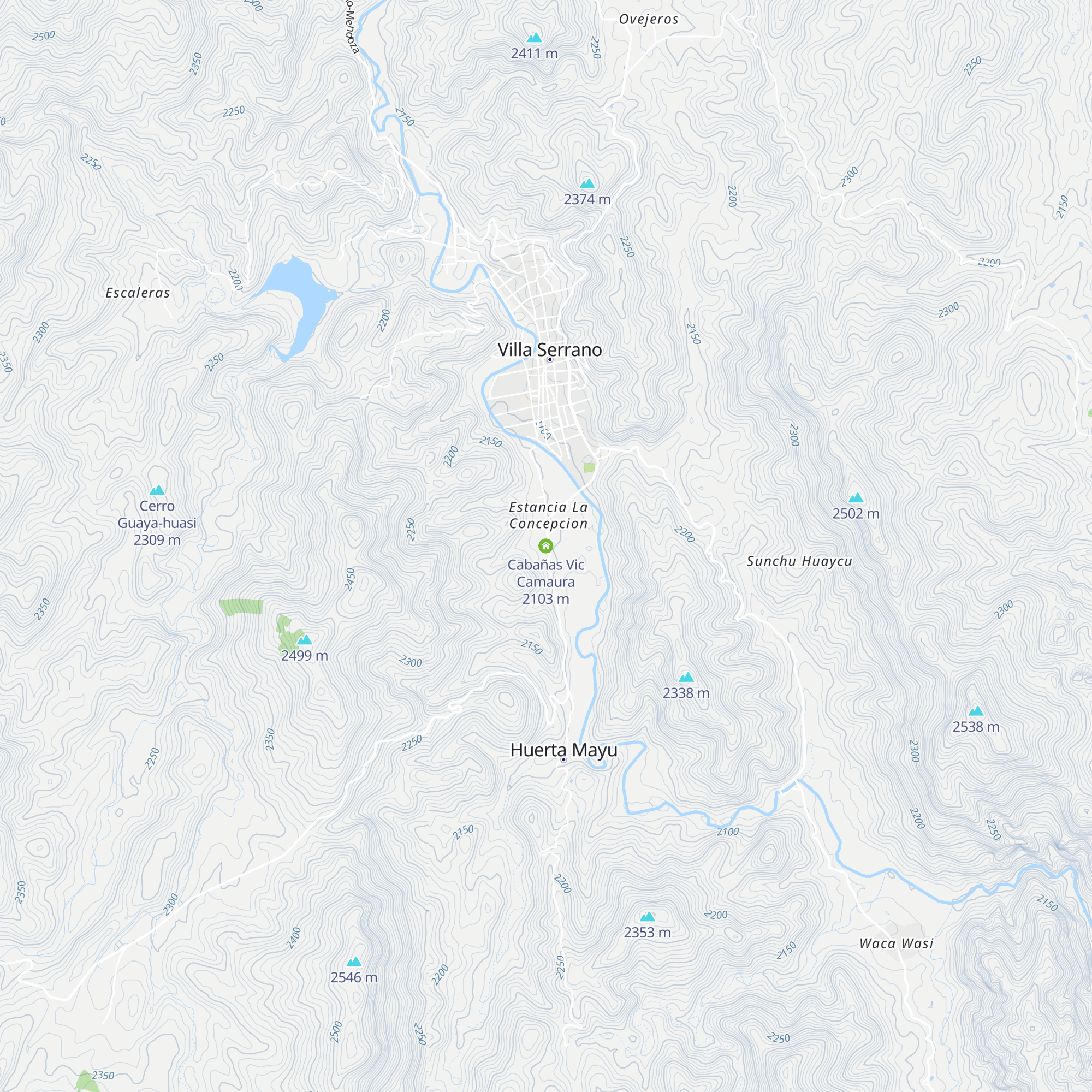 Cabañas Vic Camaura map