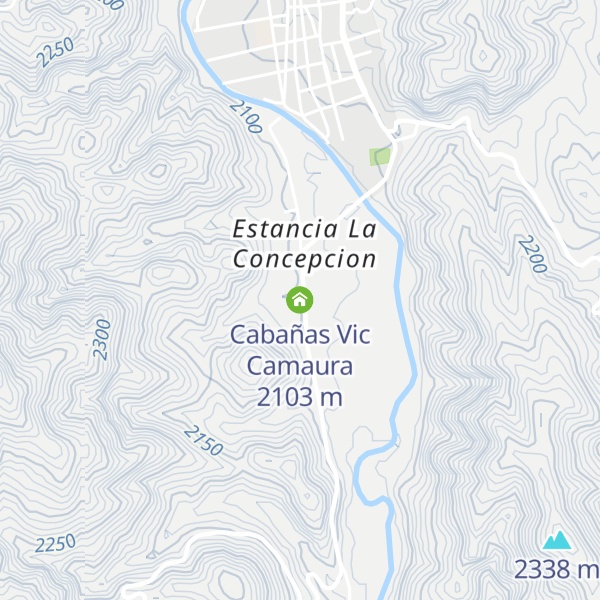 Map of Cabañas Vic Camaura