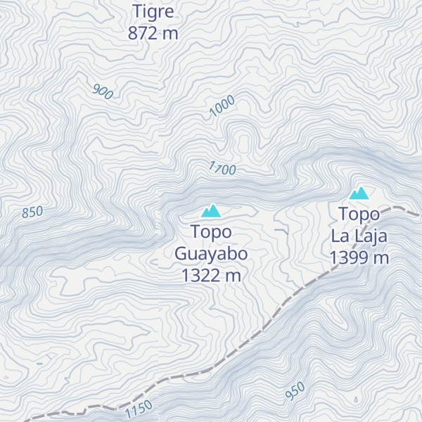 Map of Topo Guayabo