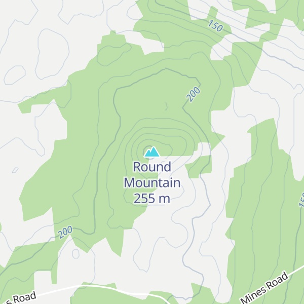Map of Round Mountain