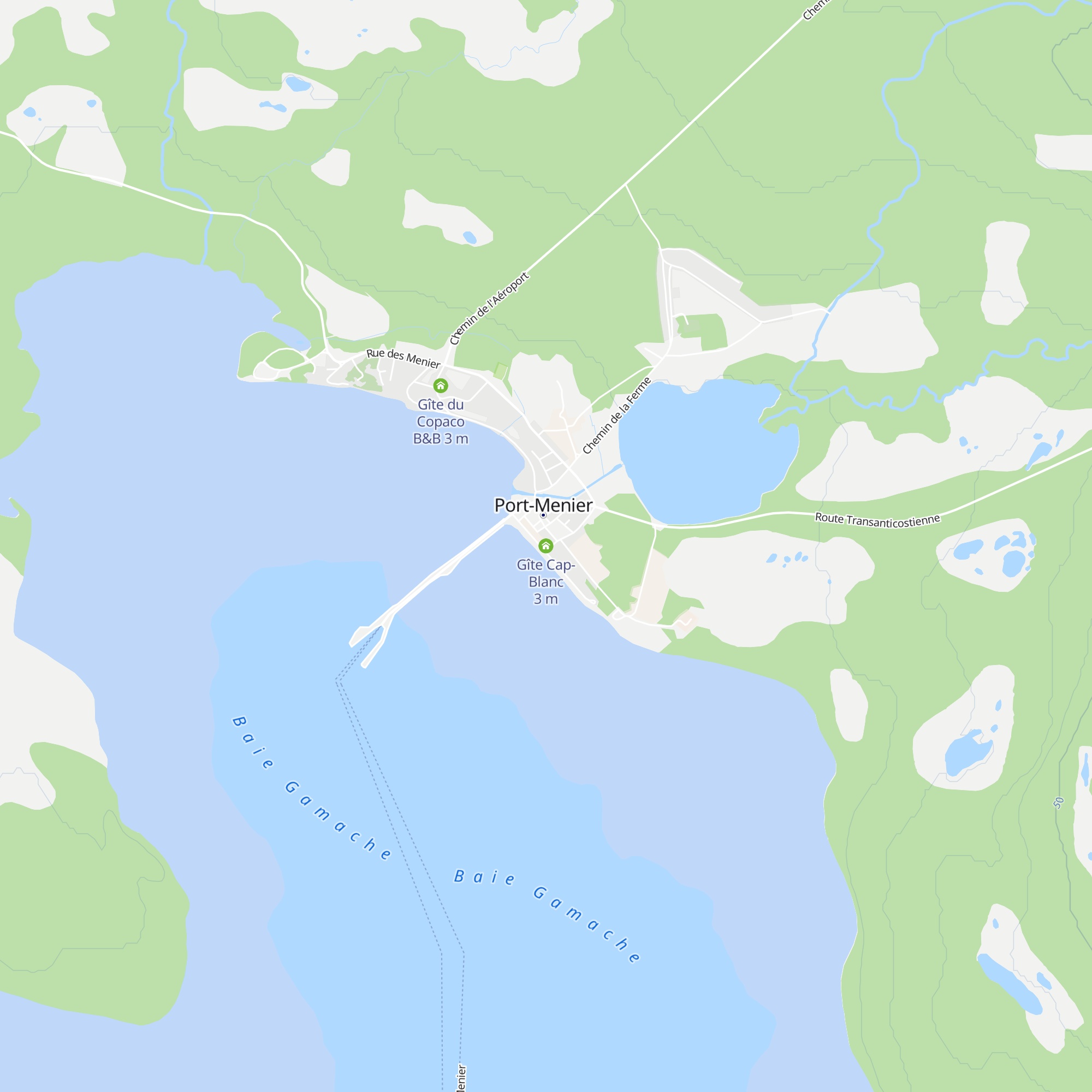 Gîte Cap-Blanc map