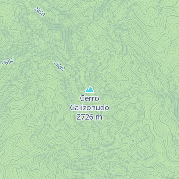 Map of Cerro Calizonudo