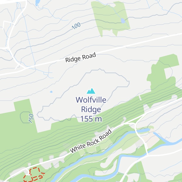 Map of Wolfville Ridge