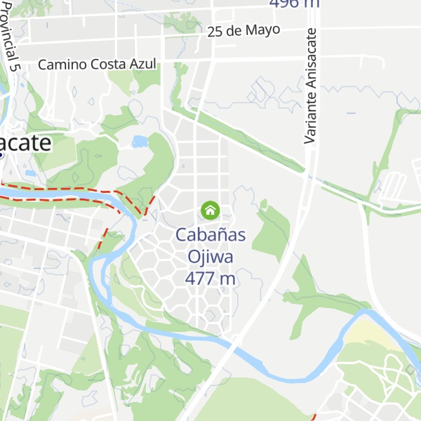 Map of Cabañas Ojiwa