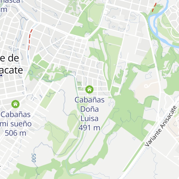 Map of Cabañas Doña Luisa