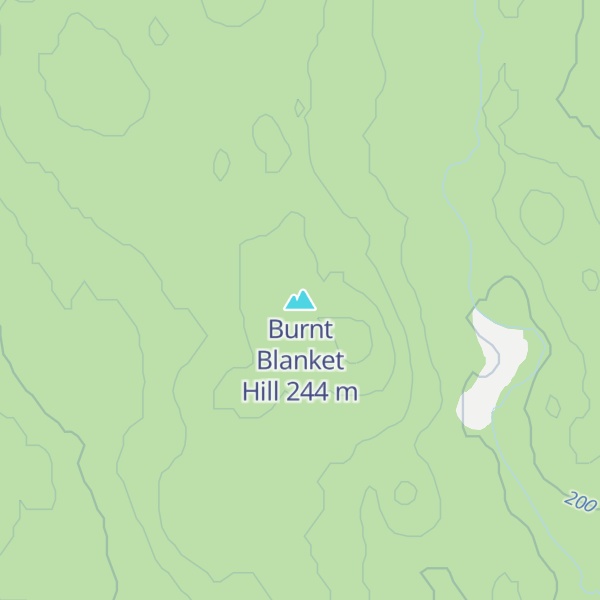Map of Burnt Blanket Hill