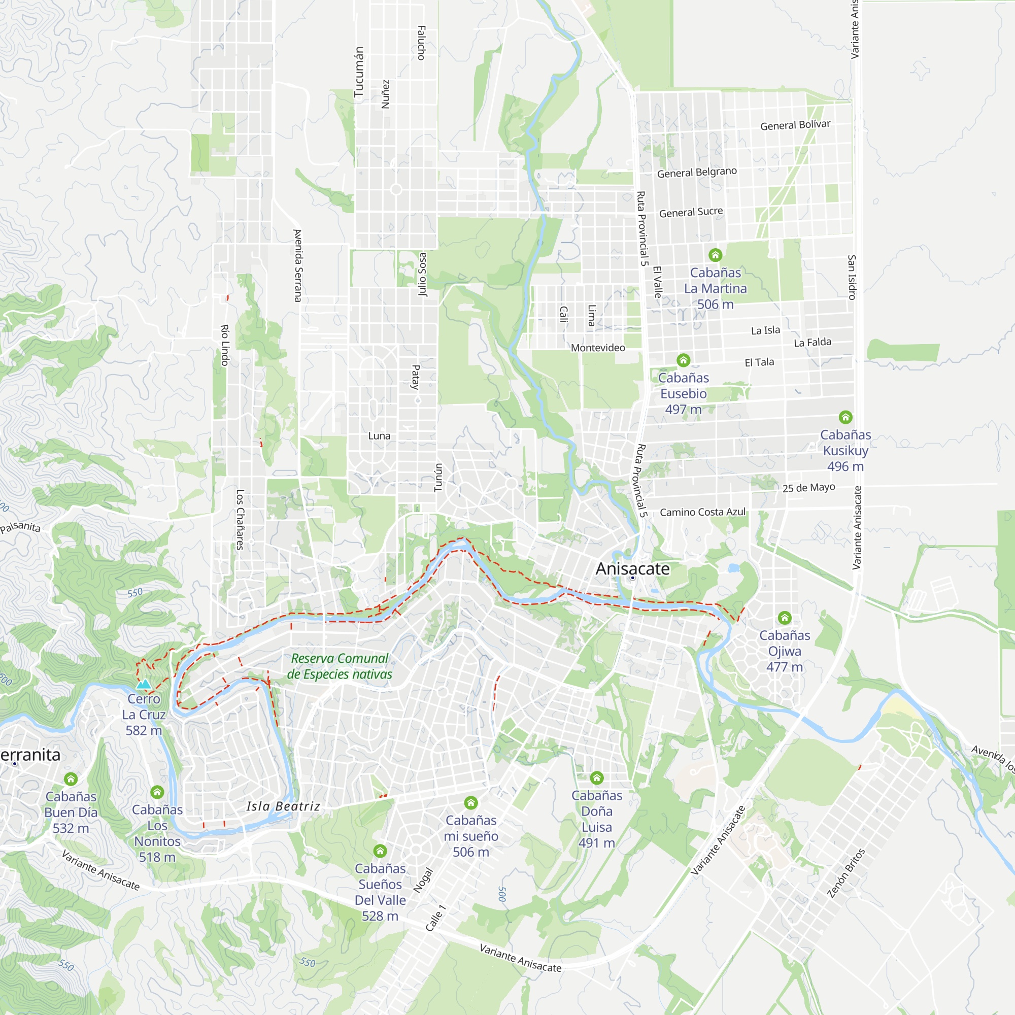 Cabañas Mi Sueño map