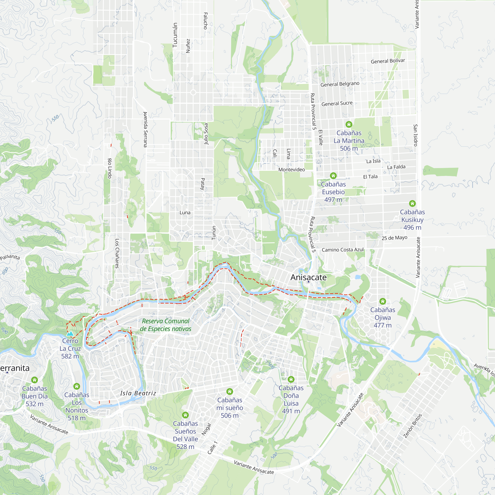 Cabañas Mi Sueño map