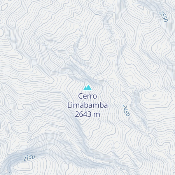 Map of Cerro Limabamba