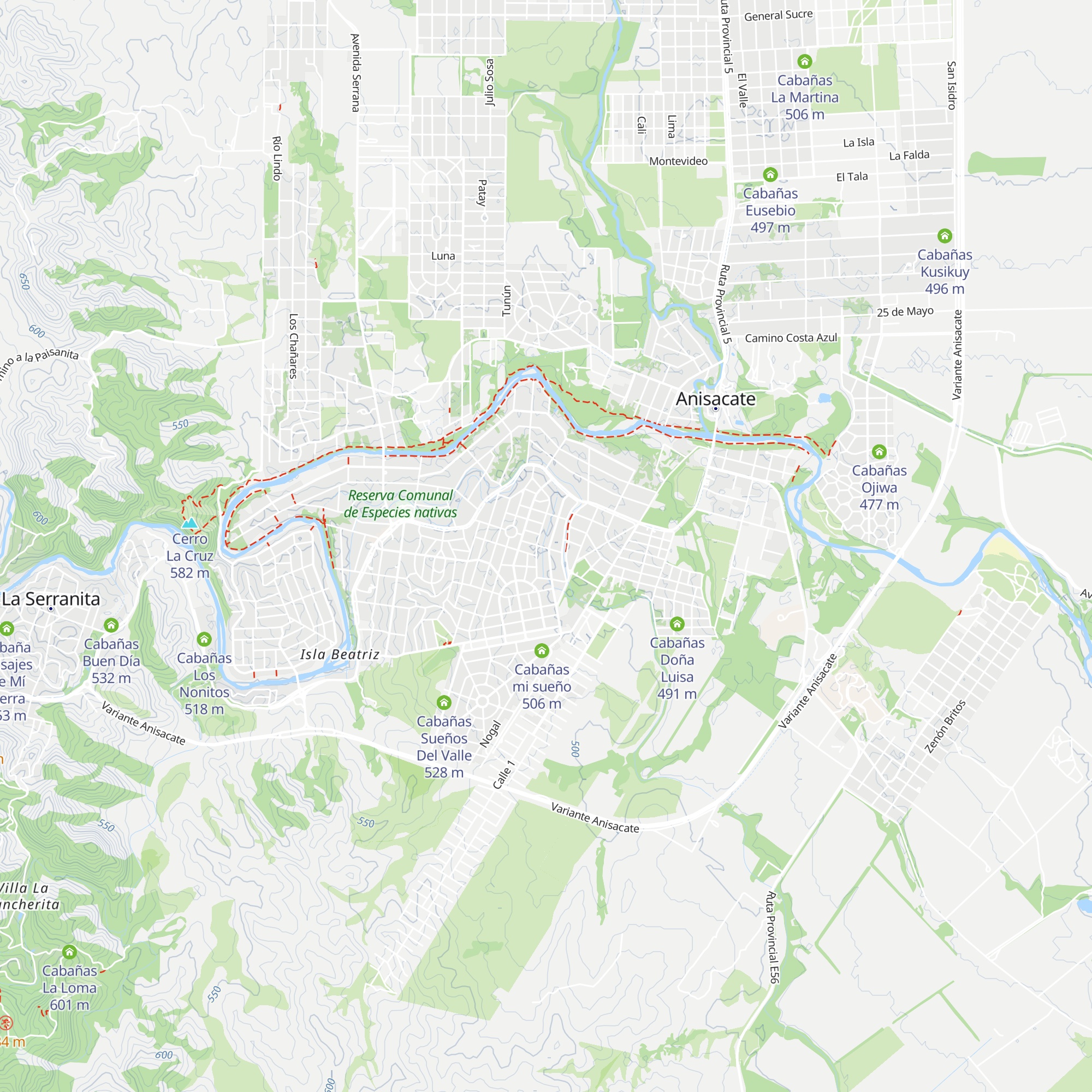 Cabaña La Paz map