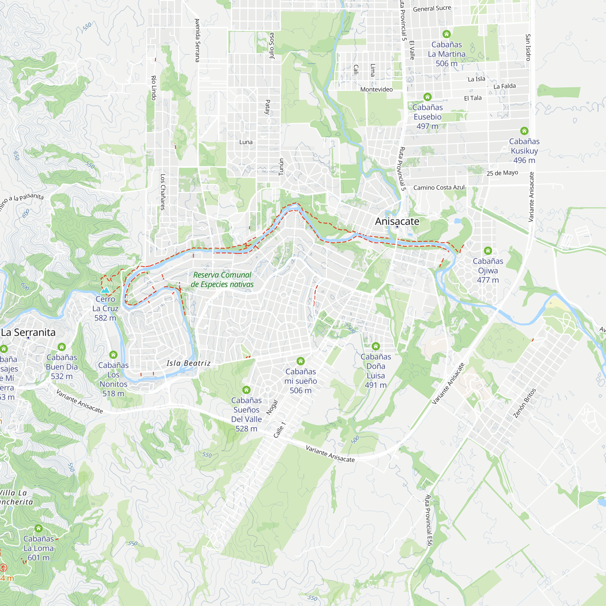 Cabaña La Paz map