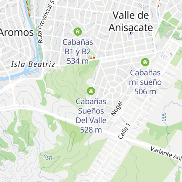 Map of Cabañas Sueños Del Valle