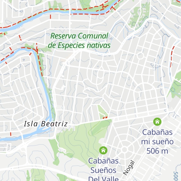 Map of Cabañas B3 y B4