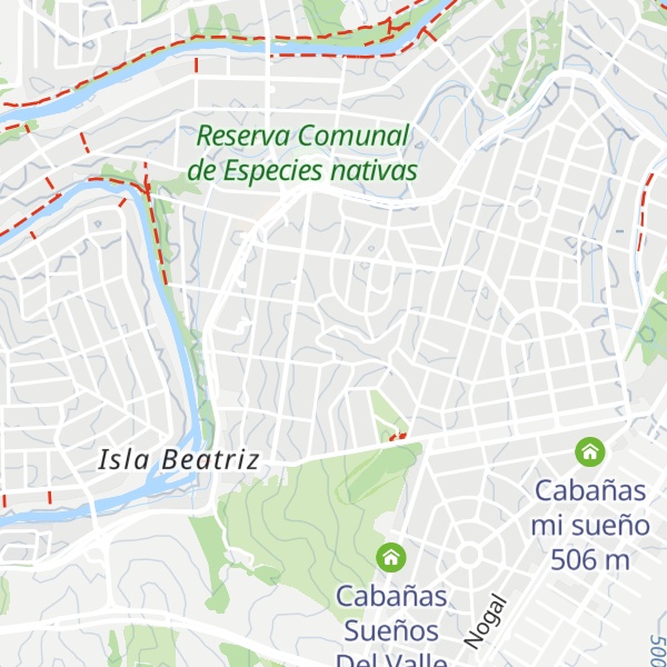 Map of Cabañas A1 y A2