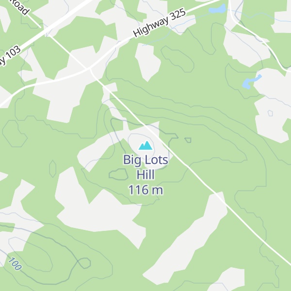 Map of Big Lots Hill