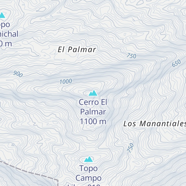 Map of Cerro El Palmar
