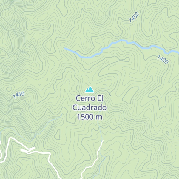 Map of Cerro El Cuadrado