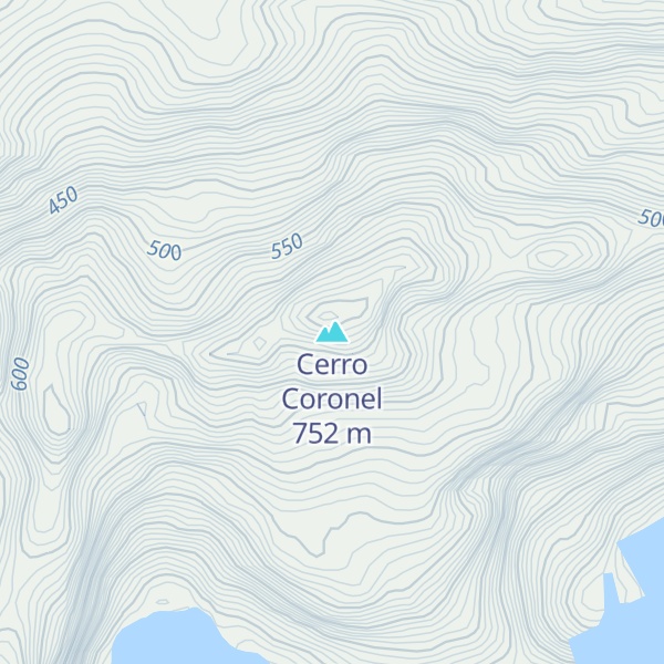 Map of Cerro Coronel