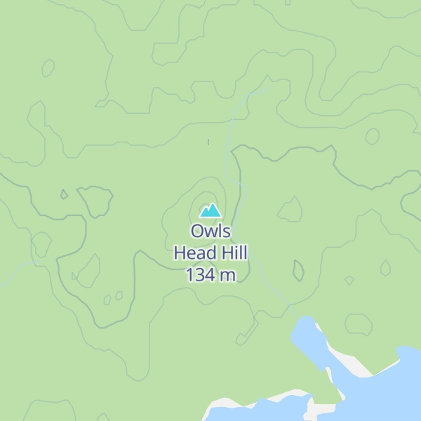 Map of Owls Head Hill