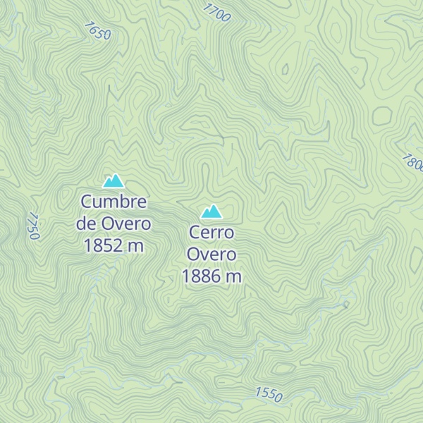 Map of Cerro Overo