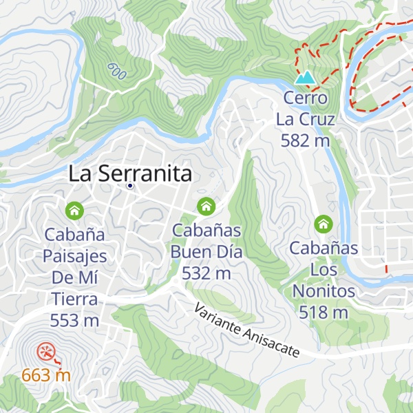 Map of Cabañas Buen Día